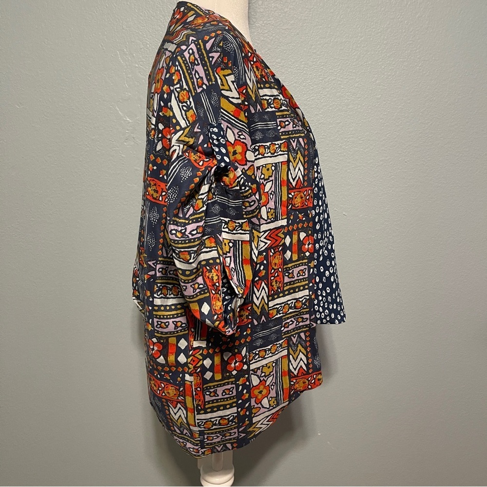 Porridge Anthropologie Patchwork Print Top Eclecticcore Artcore Blouse Sz Small - Picture 3 of 14